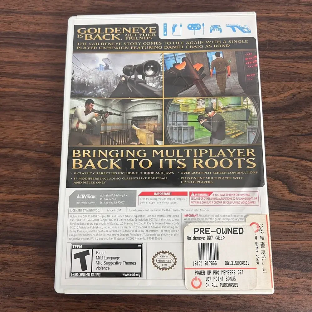 Wii GoldenEye 007 CIB Complete In Box Video Game Action First Person Shooter
